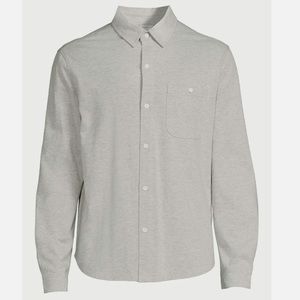 Free Assembly Heather Gray Long Sleeve Button Down 2X XXL